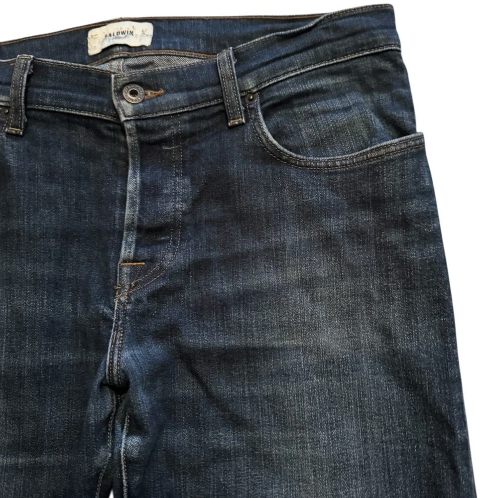 Baldwin Men’s 76 Slim Japanese Selvedge Size 34 Button Fly USA Denim Jeans - Picture 4 of 9